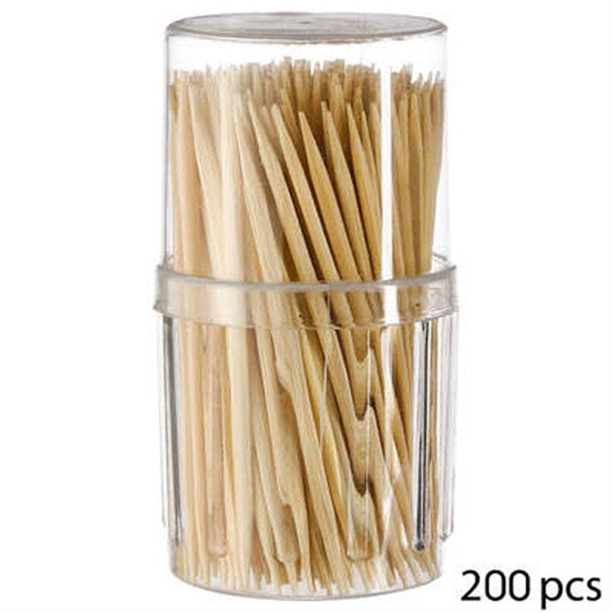 TSJJ - Wholesale Toothpick - Set of 3 jars of 200 bamboo toothpicks0