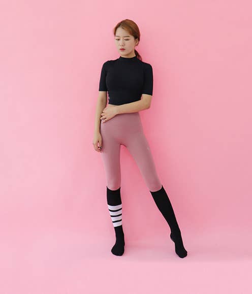 Comfortarians - Wholesale Socks - Women's - Yoga Knee Socks Pilates Non-Slip Long Sock Leg Warmer Cotton