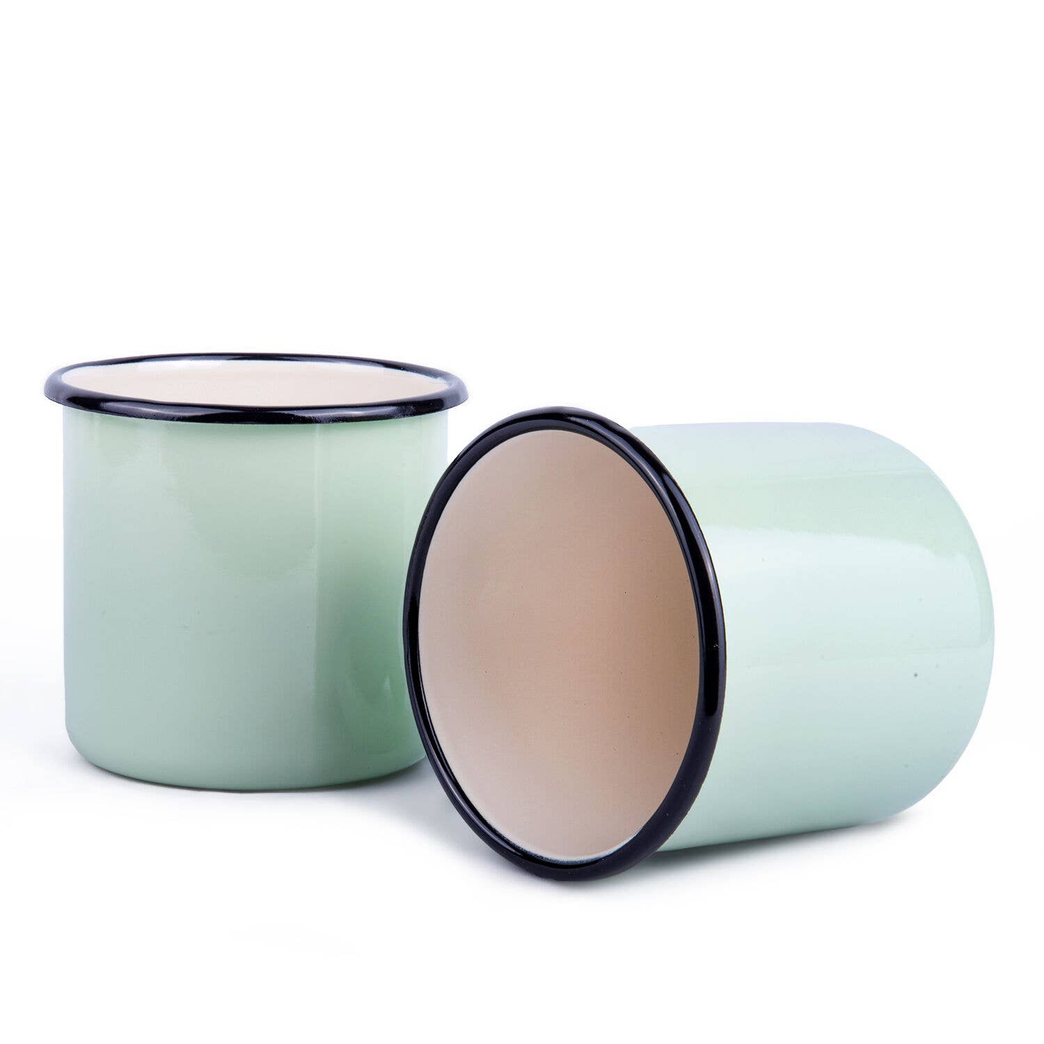 STP - Vente Tasse à café - Ensemble de 2 tasses en acier émaillé Mint Сoolness2