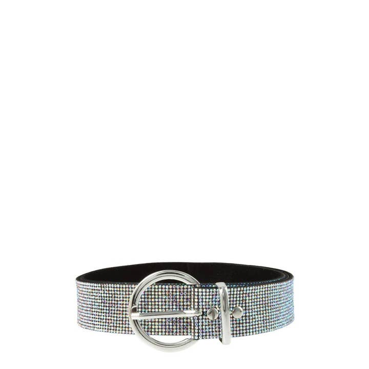 anbfashion - Vente Ceinture – femme - Ceinture en strass avec boucle ronde