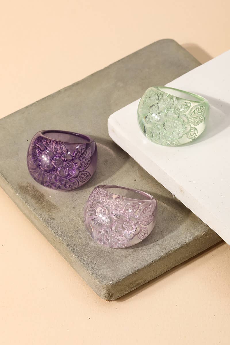 Anarchy Street – wholesale Cocktail/Statement Ring – Blomma harts kupol Ring2