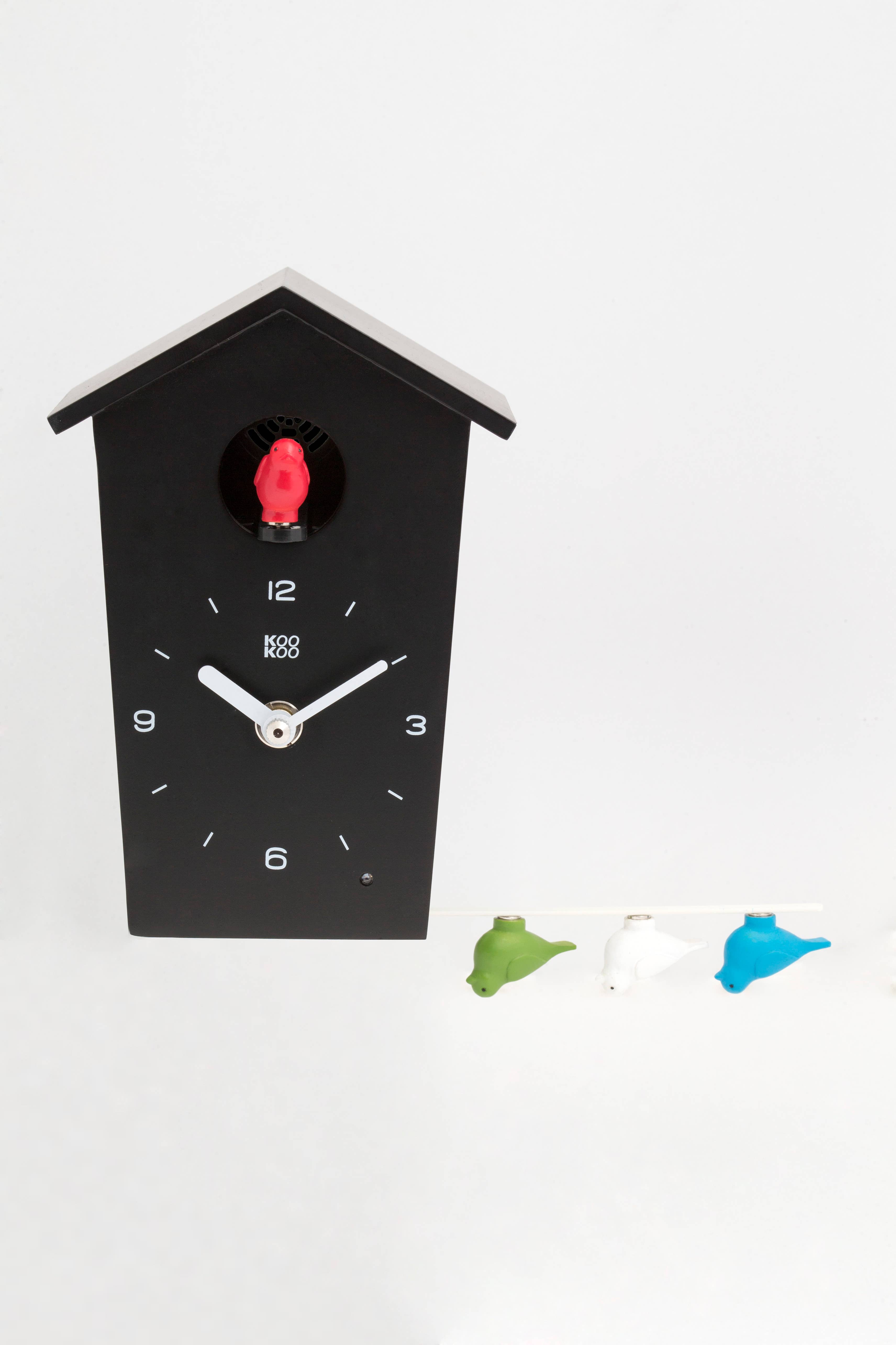 KooKoo GmbH - Wholesale Wall Clock - KOOKOO BirdHouse mini (black, white)7