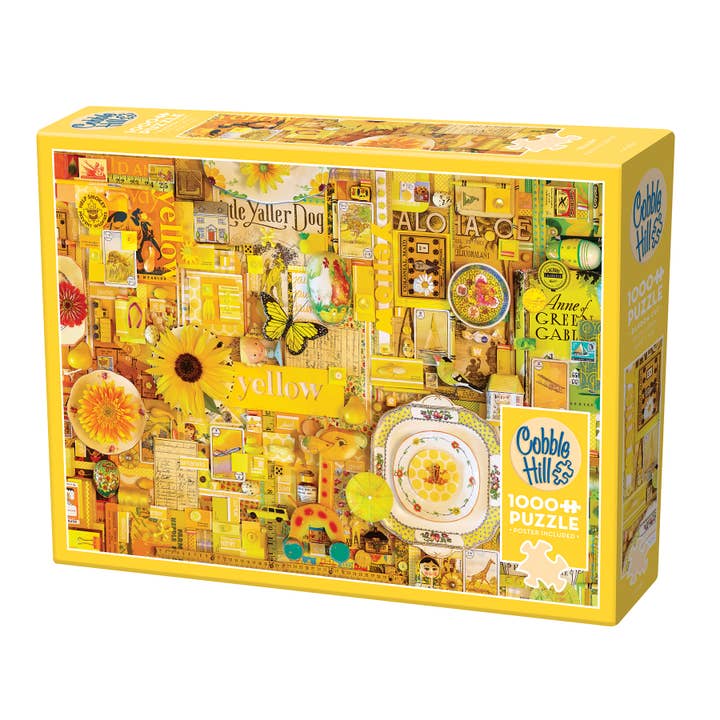 Yellow 1000pc puzzle for wholesale by Outset Games and Cobble Hill Puzzles