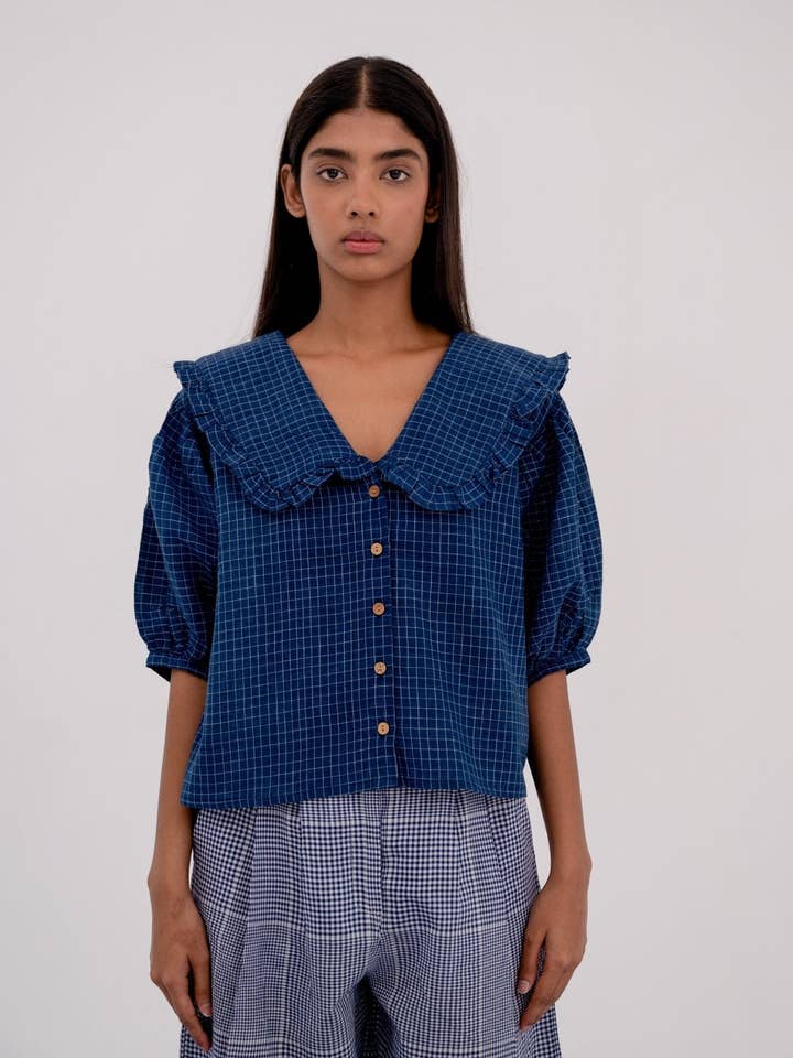 Exaggerated Collar Blouse - Paige Top for wholesale by Thuli