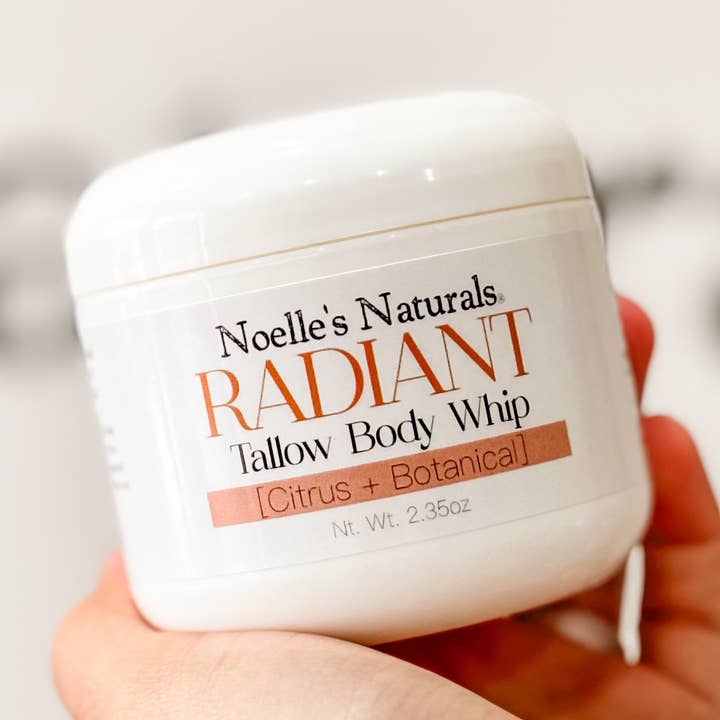 Radiant Organic Tallow Body Whip for wholesale by Noelle’s Naturals