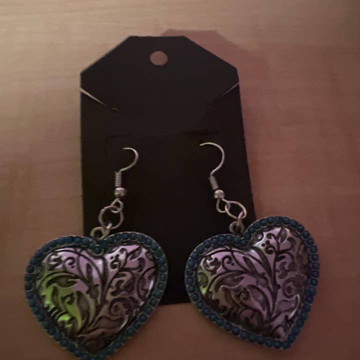 Heart Dangle Western oorbellen voor wholesale door Little Monsters Boutique