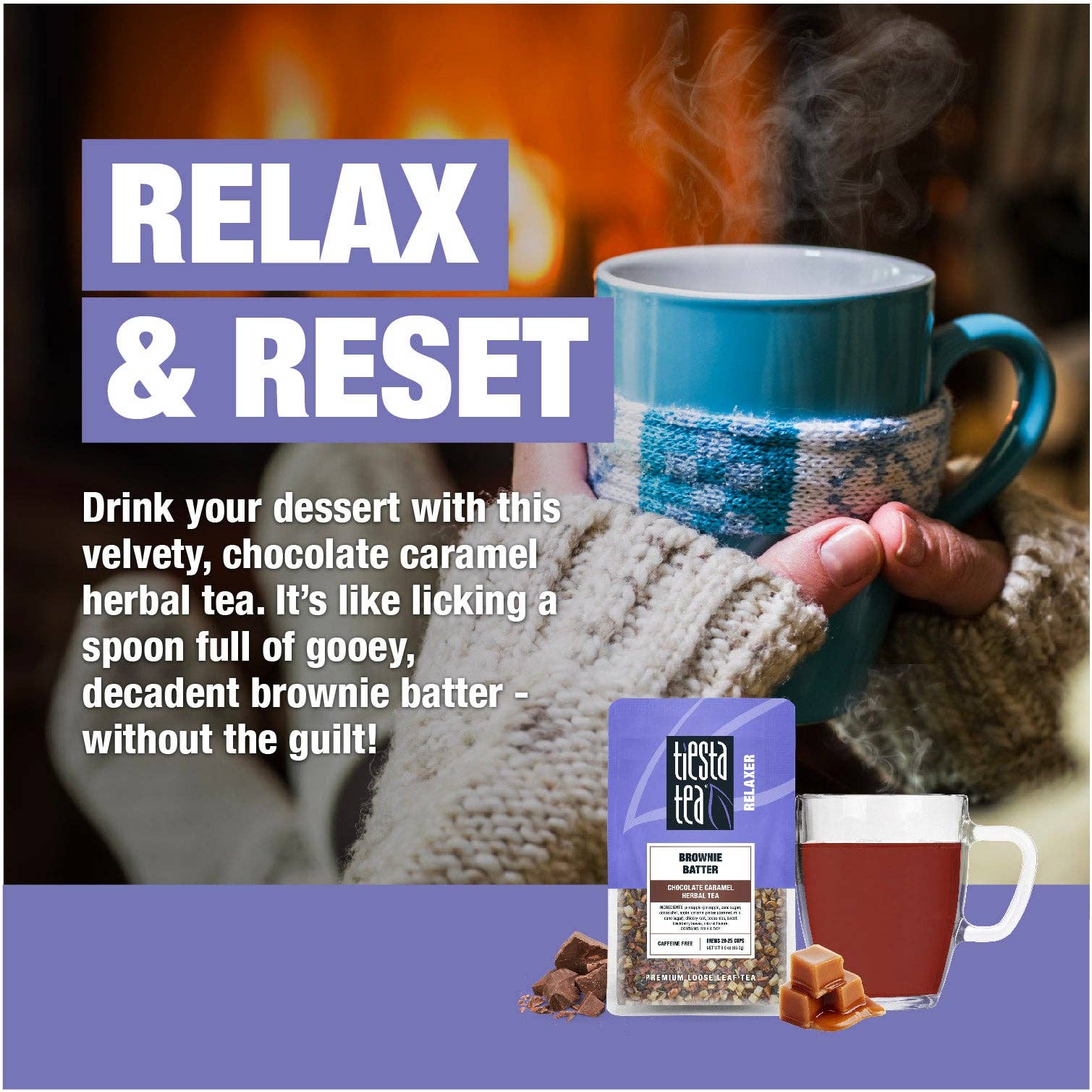 Tiesta Tea Company (loose leaf teas & accessories) - Vente Thé en vrac - Pâte à Brownie - Thé aux Herbes Chocolat Caramel12