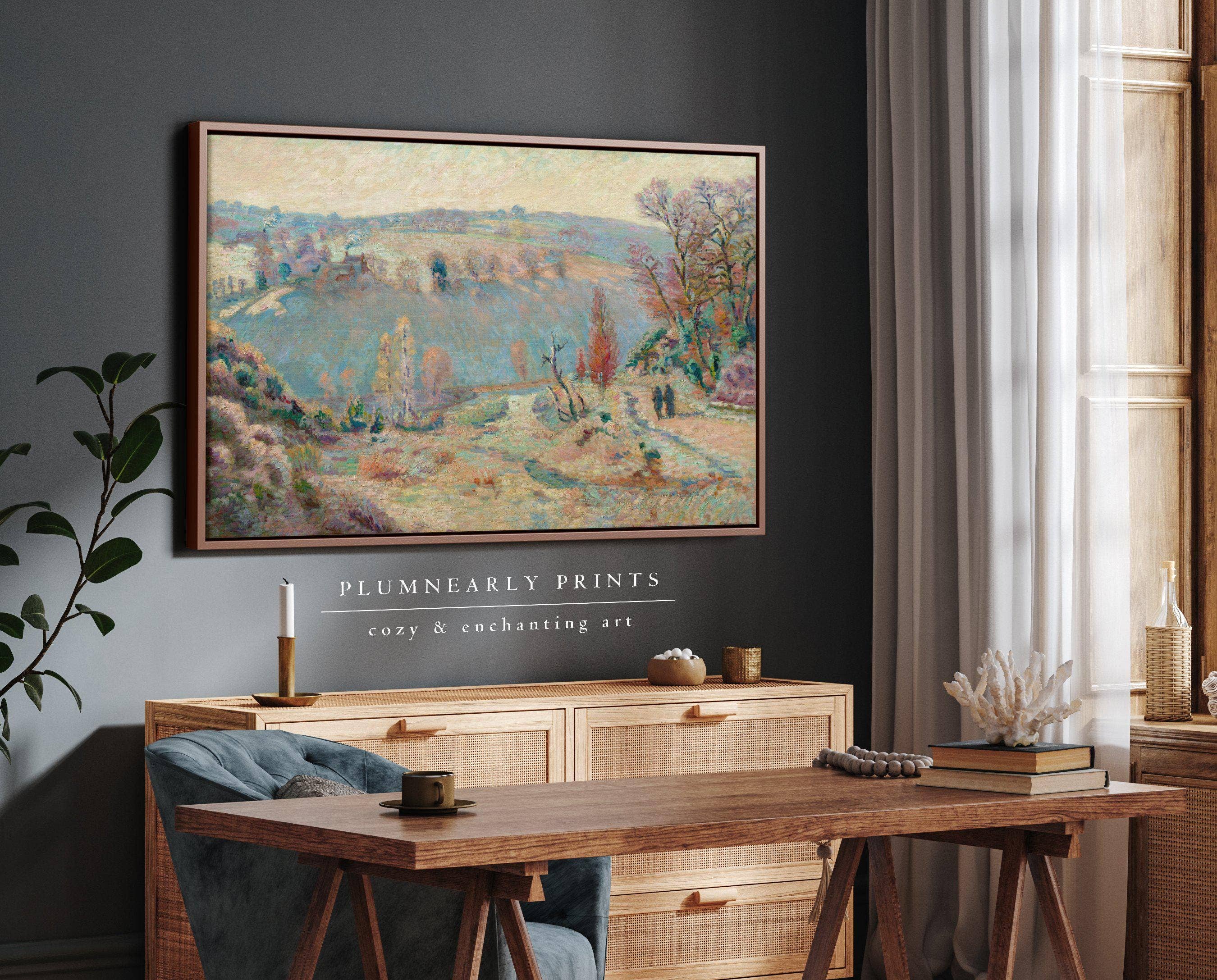 Plumnearly Prints - Wholesale Canvas Art - Buttercream Yellow Mountain Oil Painting Framed Canvas Art 22