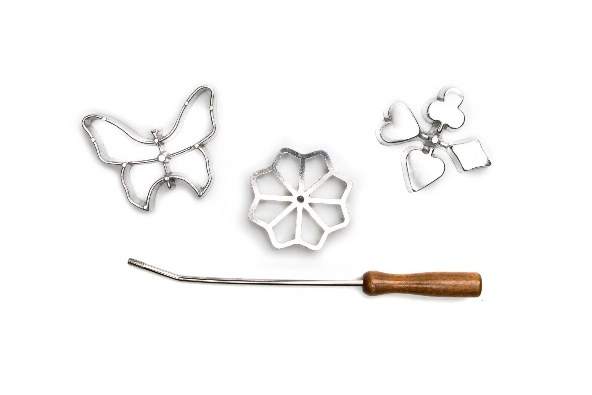 Fox Run Brands - Wholesale Cookie Cutter - Fox Run Rosette Set, Cast-Aluminum, 4-Piece,2.5" x 3" x 0.5"4