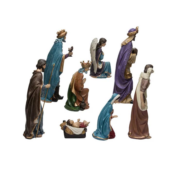 Kurt S. Adler, Inc. - Wholesale Nativity Scene Decor - 9"RESIN NATIVITY SET 8PC1