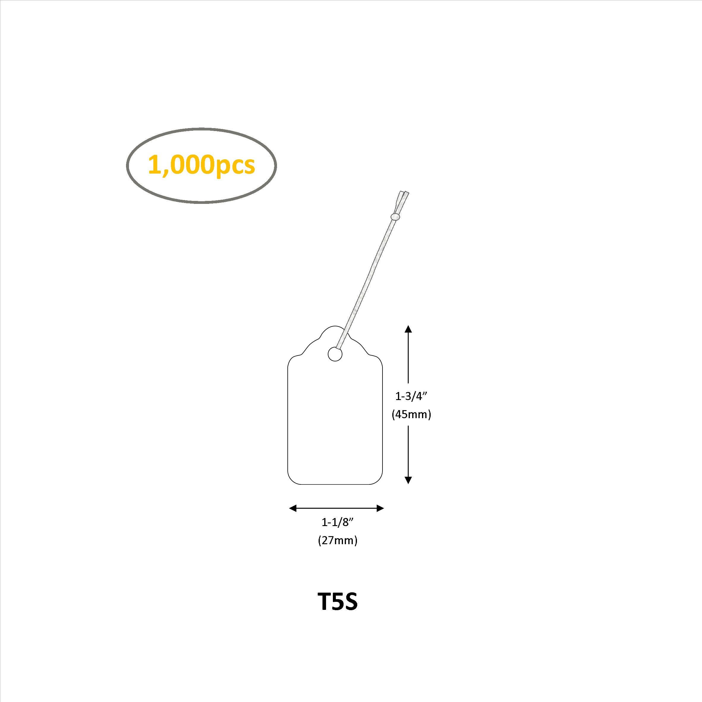 Suburban Sales – Engroshandel Gaveetiket – Strung papirmærker med flæsekant øverst - hvide, 1000 stk.2
