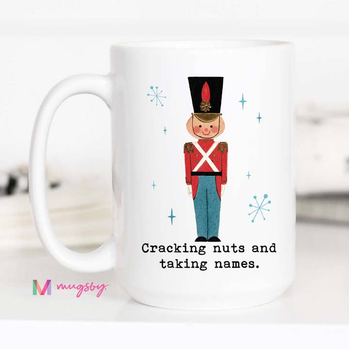 Mugsby - Wholesale Coffee Mug - Cracking Nuts Funny Christmas Mug, Coffee Mug