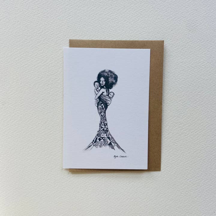 Carte « Les mères sont nos racines » pour la vente par Myrthe Oostenbach Art