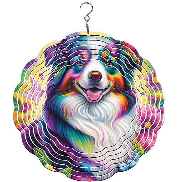 Australian Shepherd Wind Spinner for wholesale by Traci's Fun Creations