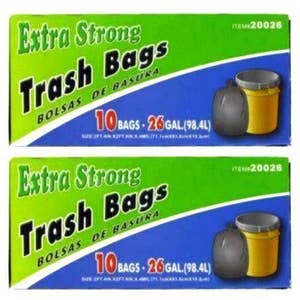 30 Pack) 35x55 inch Large Heavy Duty Clear Trash Bags - Yard Trash