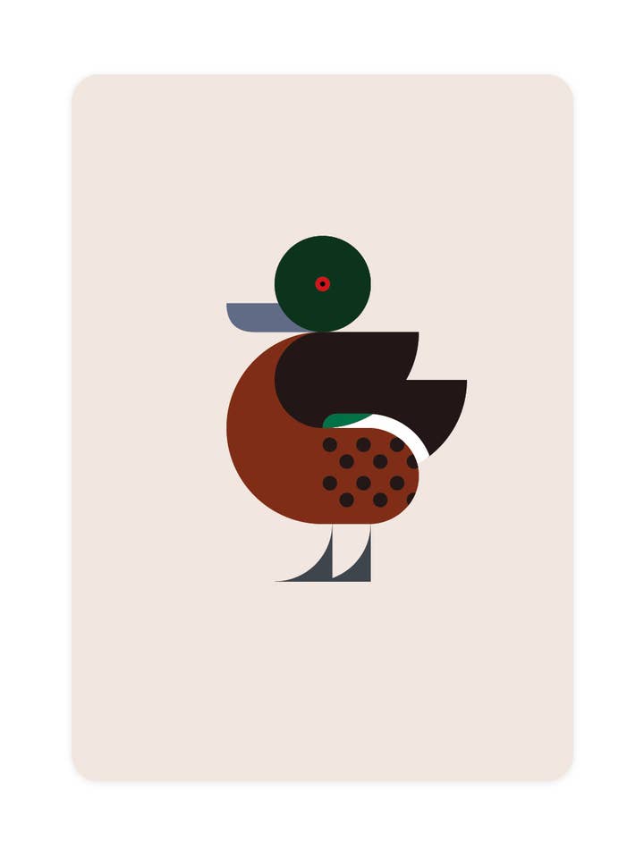 Postcard with Chestnut Teal for wholesale by Eendje
