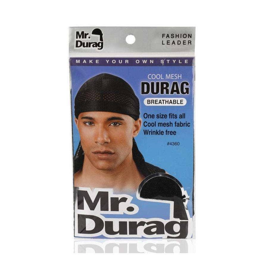 KT Supply - Wholesale Durag/Wave Cap - Unisex - Annie Mr Durag Cool Mesh Durag Black0
