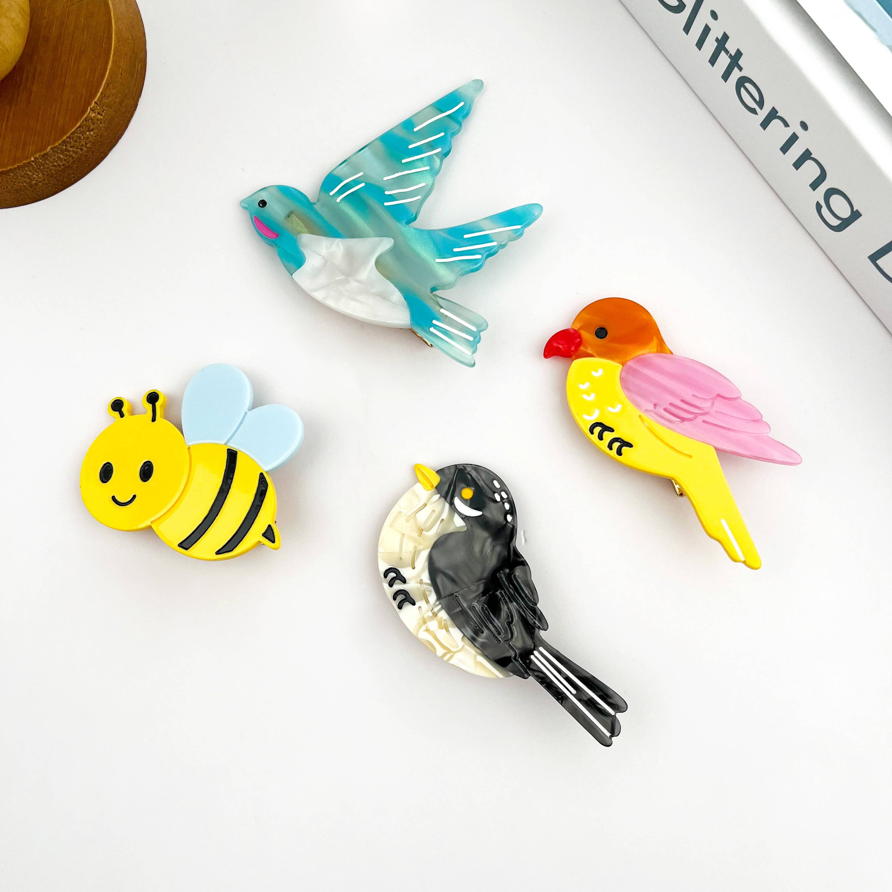 SoapElenGlen - Wholesale Hair Clip - Women's - Whimsical Animal Side Hair Clips, Alligator Barrette9