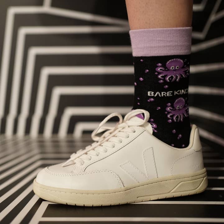 Bare Kind Socks - Vendita all'ingrosso Calzini - Unisex - Calzini Octopus | Calzini in bambù | Calzini viola | Calzini oceanici