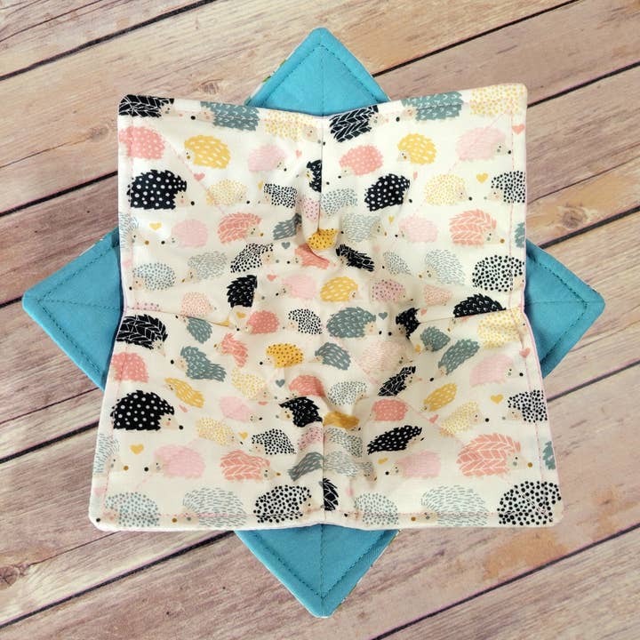 Burpie Bibs Boutique - Wholesale Oven Mitt/Pot Holder - Spring Bowl Cozy | Floral Hot Pad | Flower Padded Holder
