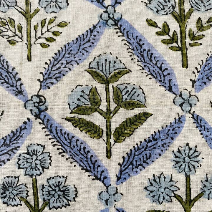 Fabricrush - Wholesale Dinner & Cloth Napkin - Light Steel Blue Printed Cotton Bordered Napkin Home Party3