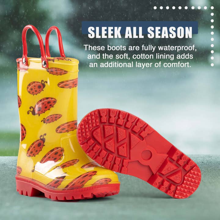 Eastern Off Price – Botas de chuva - Crianças por atacado – Botas Chuva Norty Todlers - 41273 - Pá de senhora Amarelo e Vermelho2