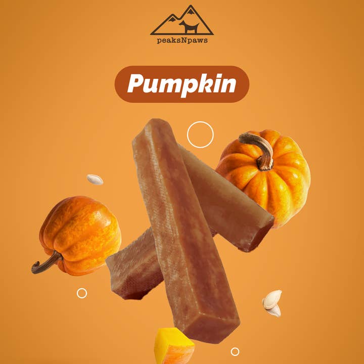 peaksNpaws - Wholesale Pet Treats - Dog - Pumpkin Yak Milk Chews - Large Sized1