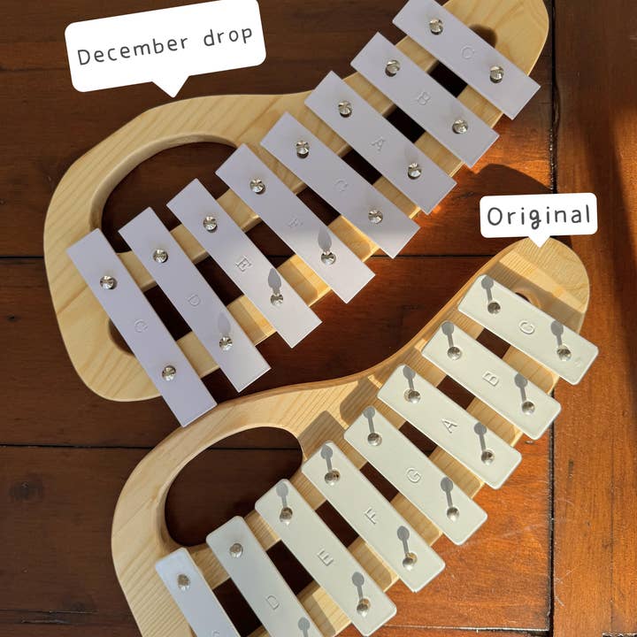 All Wooden Elements - Wholesale Musical Toy - Kids & Baby - Minimalist Baby Wooden Xylophone (White) Musical Instrument
