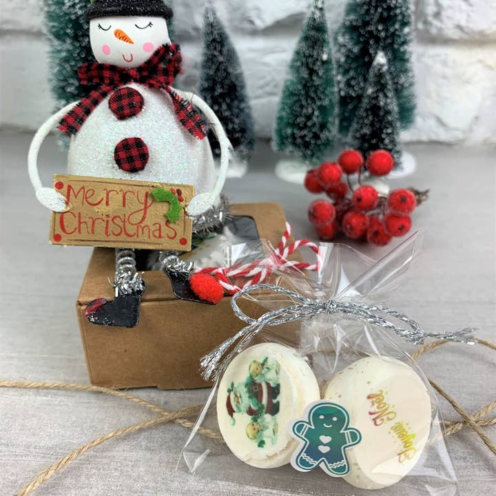 Christmas box of 2 meringues for wholesale by Ma Meringue