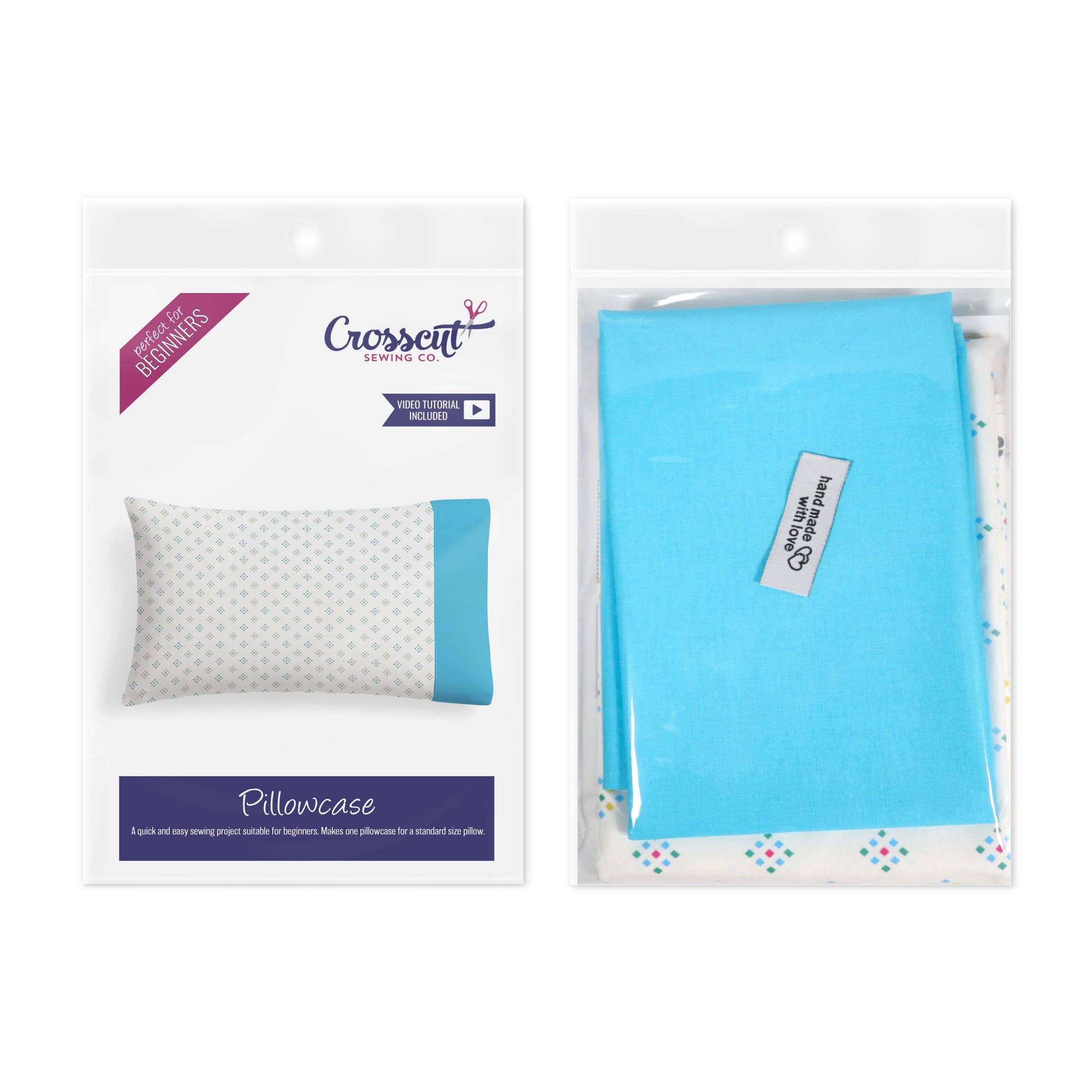 Crosscut Sewing Co. - Wholesale DIY Craft Kit - Pillowcase Sewing Kit with Instructions and Materials for DIY Sewing Projects22