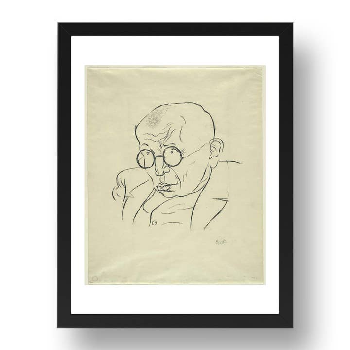 George Grosz: Max Herrmann Neisse, modernist artwork, A3 Size Reproduction Poster Print in 17x13" Black Frame for wholesale by PERIOD PRINTS