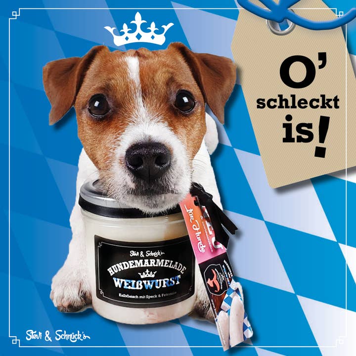 Stevi & Schnücks – wholesale Pet treats – Dog – WEISSWURST DOG JAM
