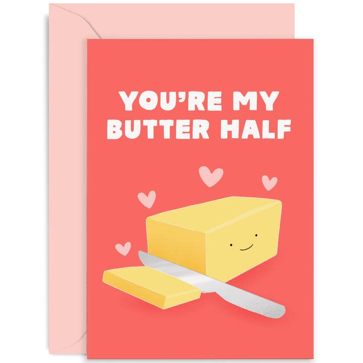 My Butter Half Card, biglietto per anniversario, biglietto d'amore, amore per la vendita all'ingrosso da parte di Old English Company