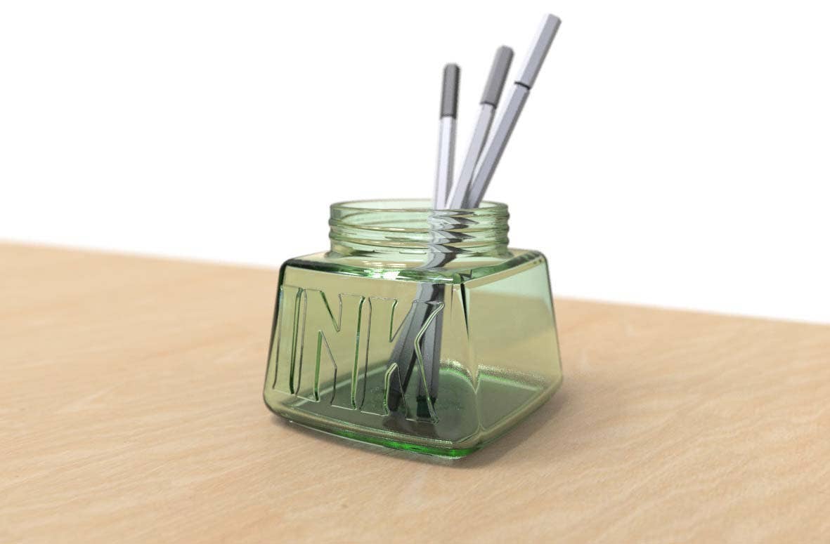 Luckies of London – wholesale Pen & pencil holder – Inkwell Desk Tidy2