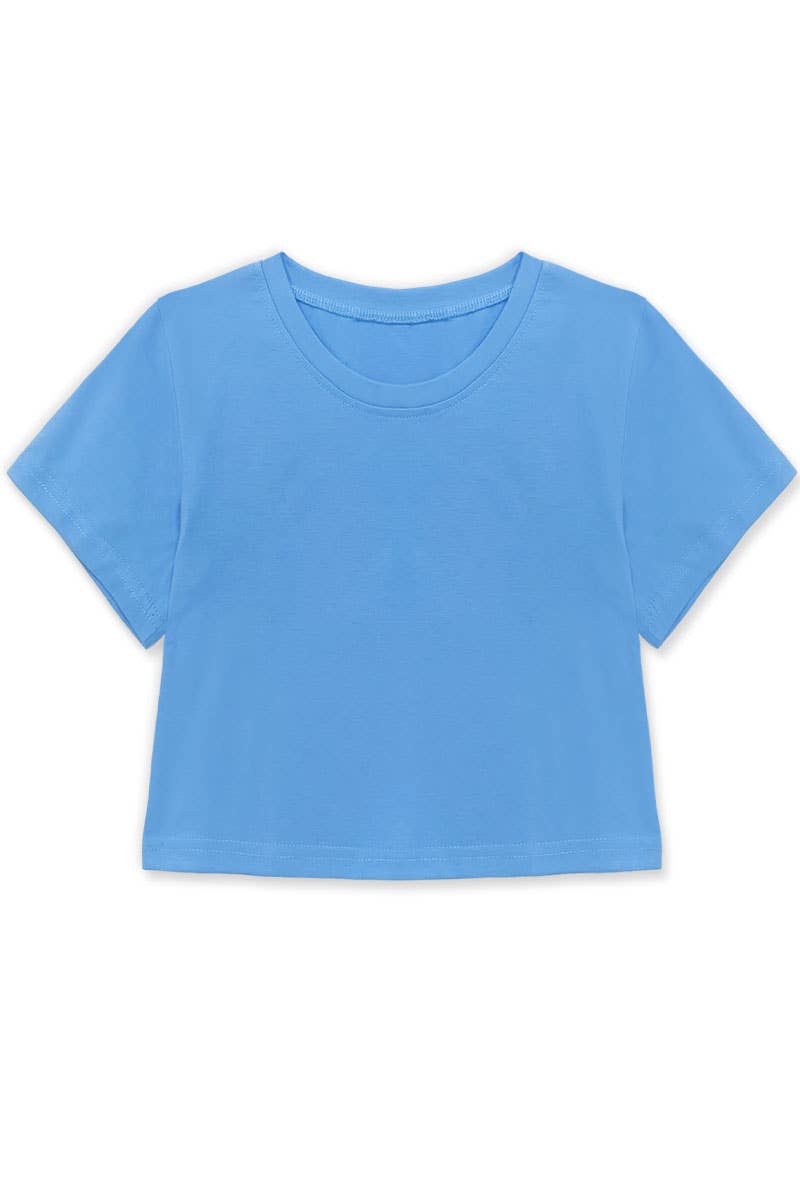 Cutie Patootie Clothing - Wholesale T-Shirt - Kids - GKT-16061B  Girl's Soft Round Neck Crop Tee2