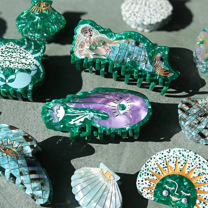 Kingston Jewellery - Wholesale Hair clip – Women’s - Emerald Crab Claw 1