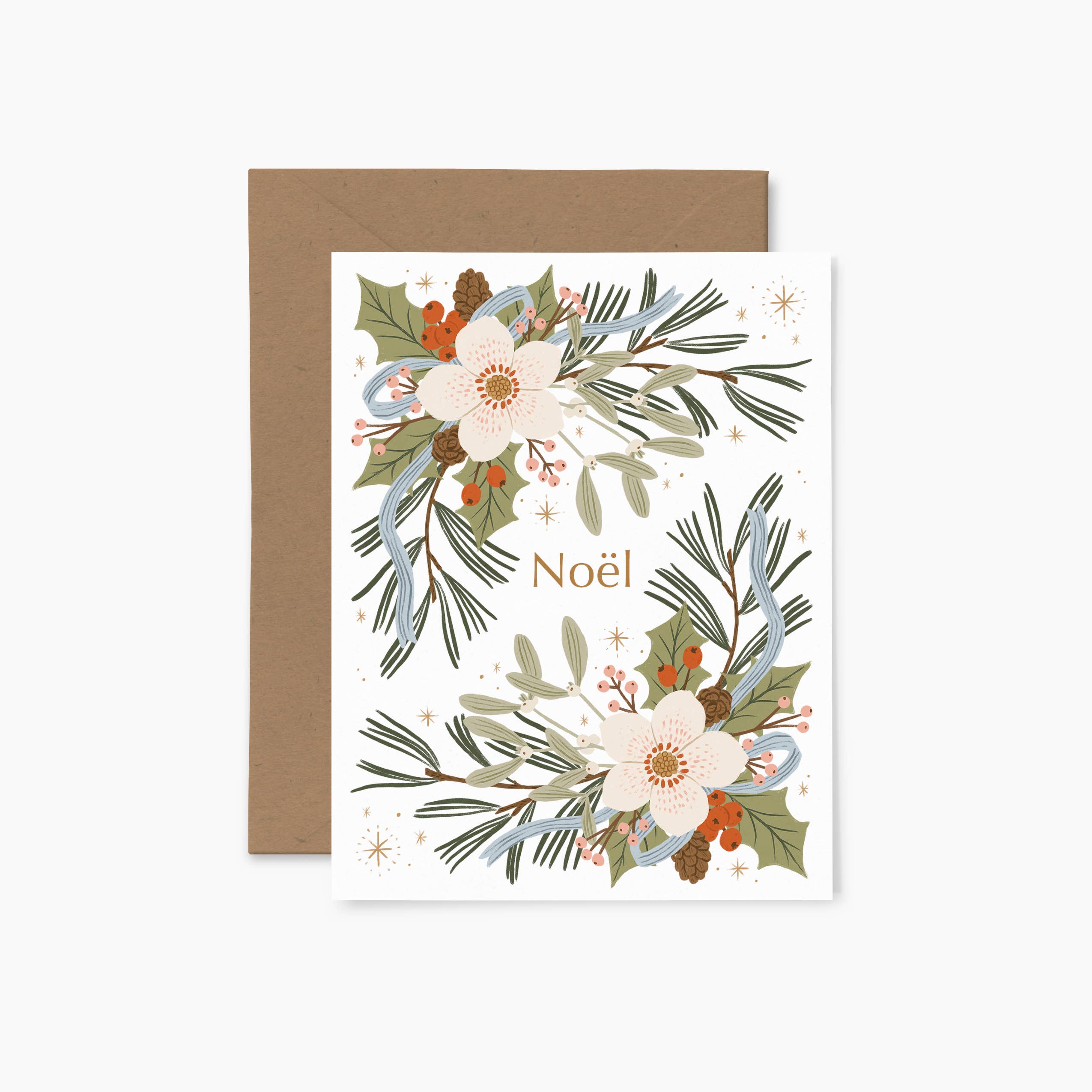Papier Fleuri Co. - Wholesale Season's Greetings Card - Fleurs de Noël | Greeting Card0