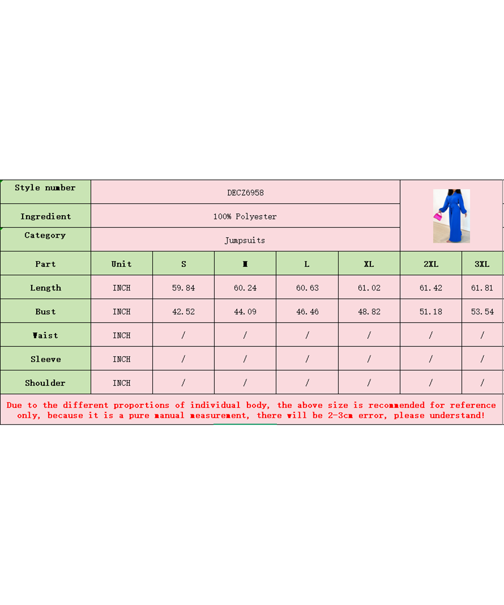 Aria Romance – Engroshandel Jumpsuit - Dame – Langærmet Højtaljet Buksedragt med Vide Ben17