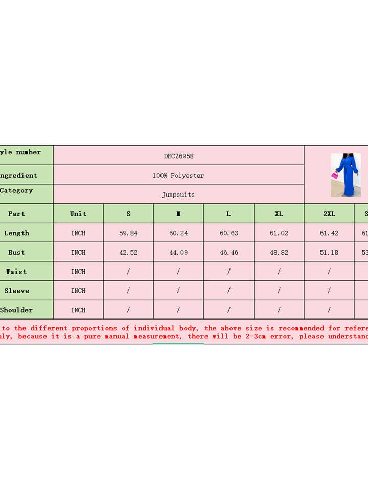 Aria Romance - Wholesale Jumpsuit - Women's - Long Sleeve High-Waisted Wide-Leg Romper18