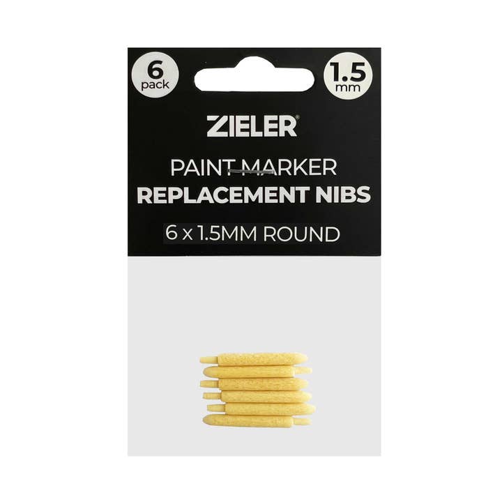6 Replacement Nibs For Zieler 1.5mm Acrylic Paint Markers for wholesale by Zieler