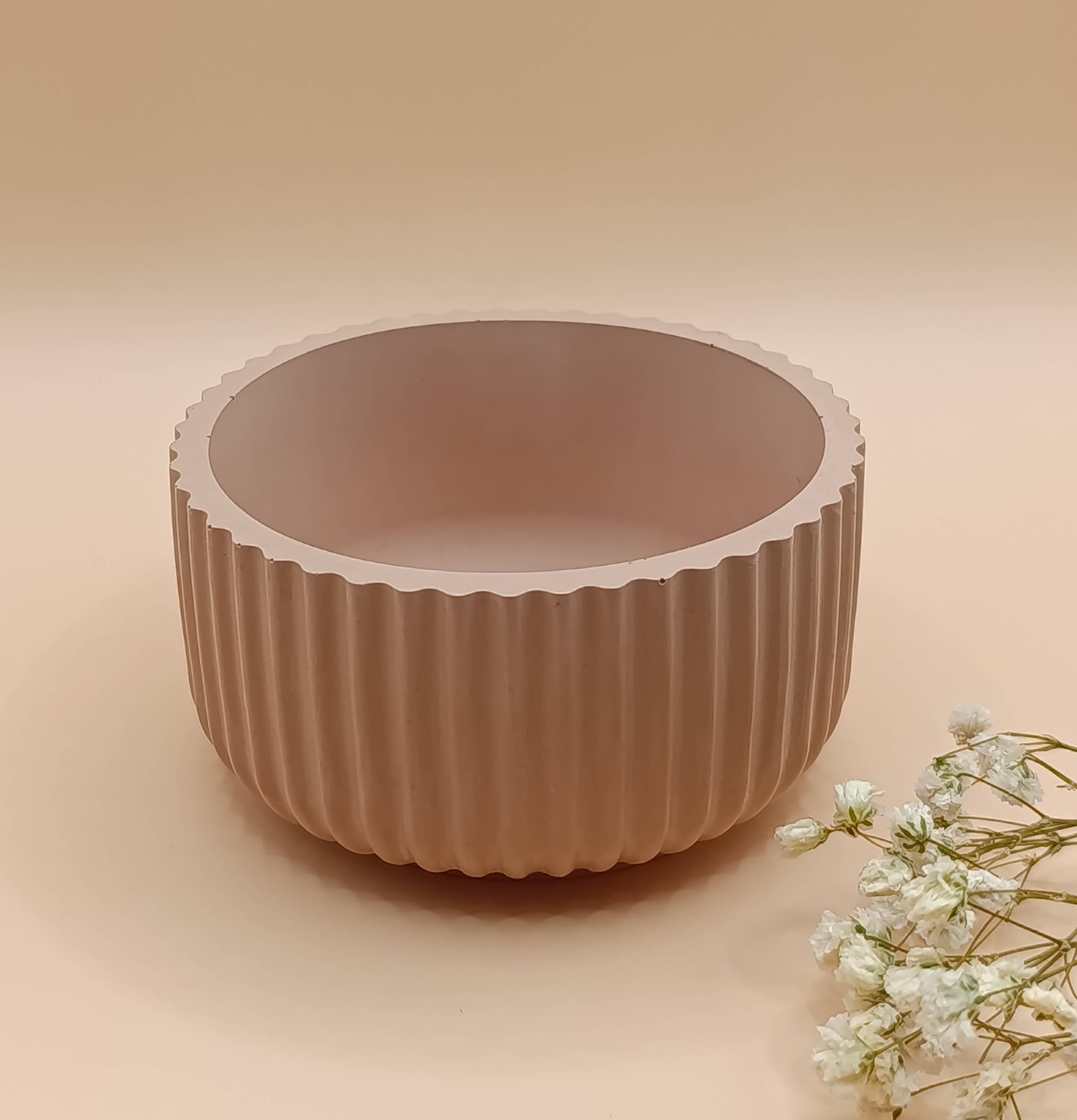 Interstellaire Créations - Wholesale Candle Holder - Simple empty container for candle, mineral resin pot3