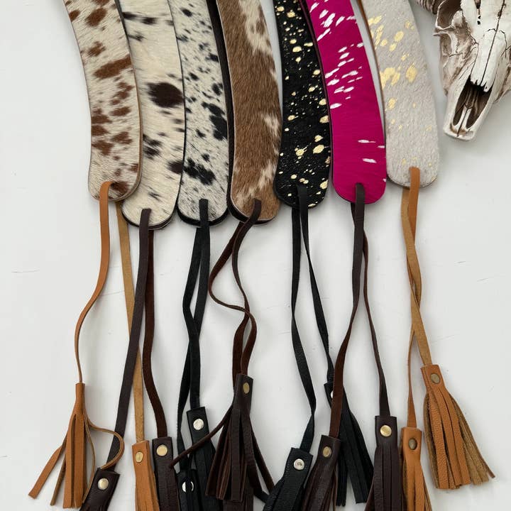 Boho Ranch Shop - Wholesale Hat Accessory - Women's - .75” COWHIDE HAT BAND Leather Hat Band leather ties0