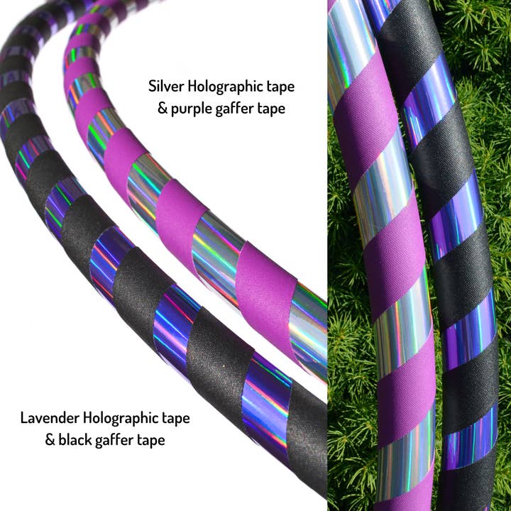 FestivalTreasures – wholesale Sporting accessories – Holographic Taped Beginner Hula Hoops3