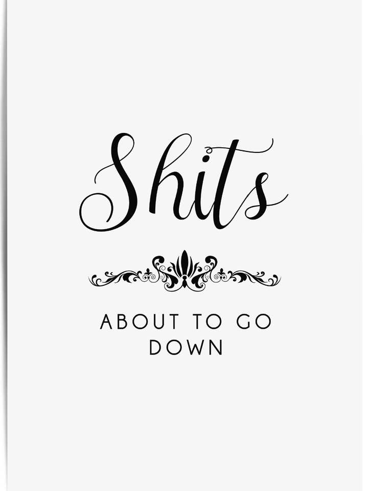 As coisas estão prestes a acontecer arte engraçada de casa de banho por atacado de THE WALL HABITAT