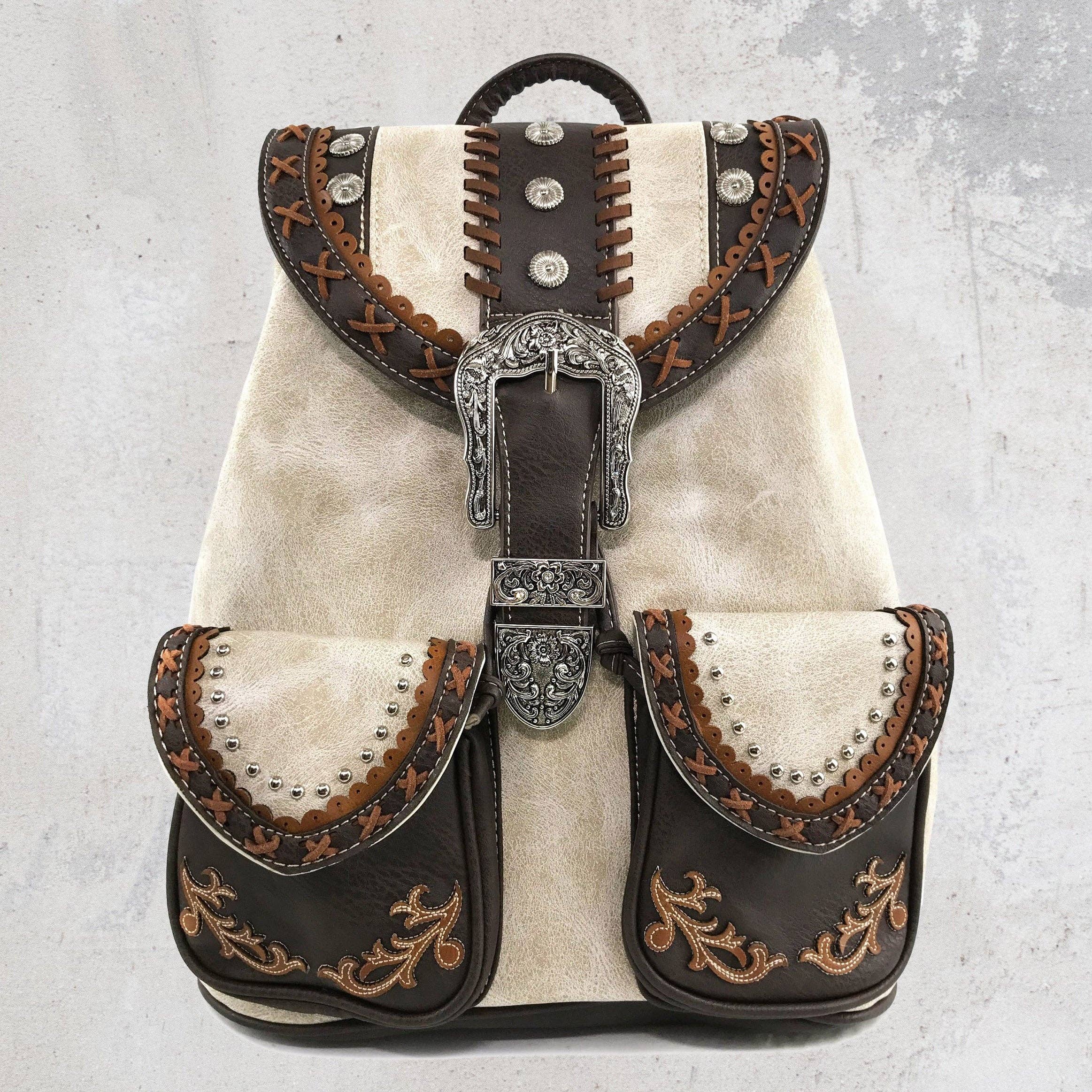 Lunar Deer - Wholesale Backpack – Women's - Western Leather Buckle Backpack3