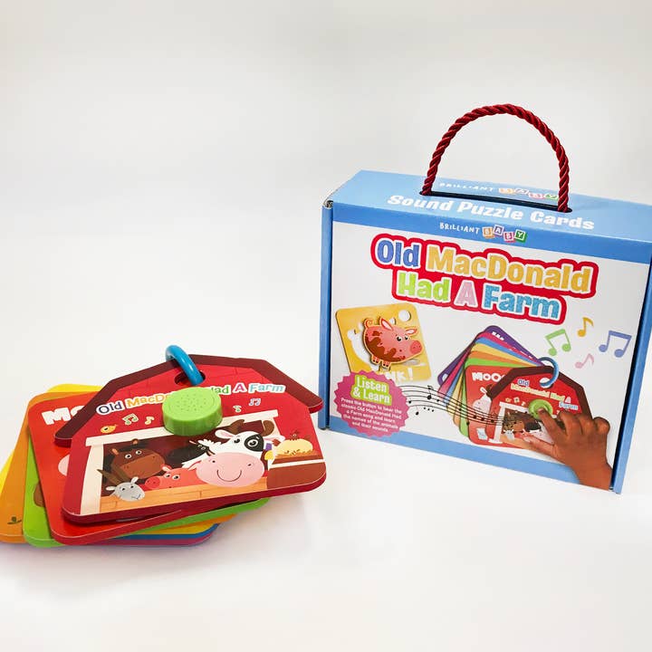 Little Hippo Books - Wholesale Book - Kids - Brilliant Baby Sound Puzzle Flash Cards: Old MacDonald Had a Farm