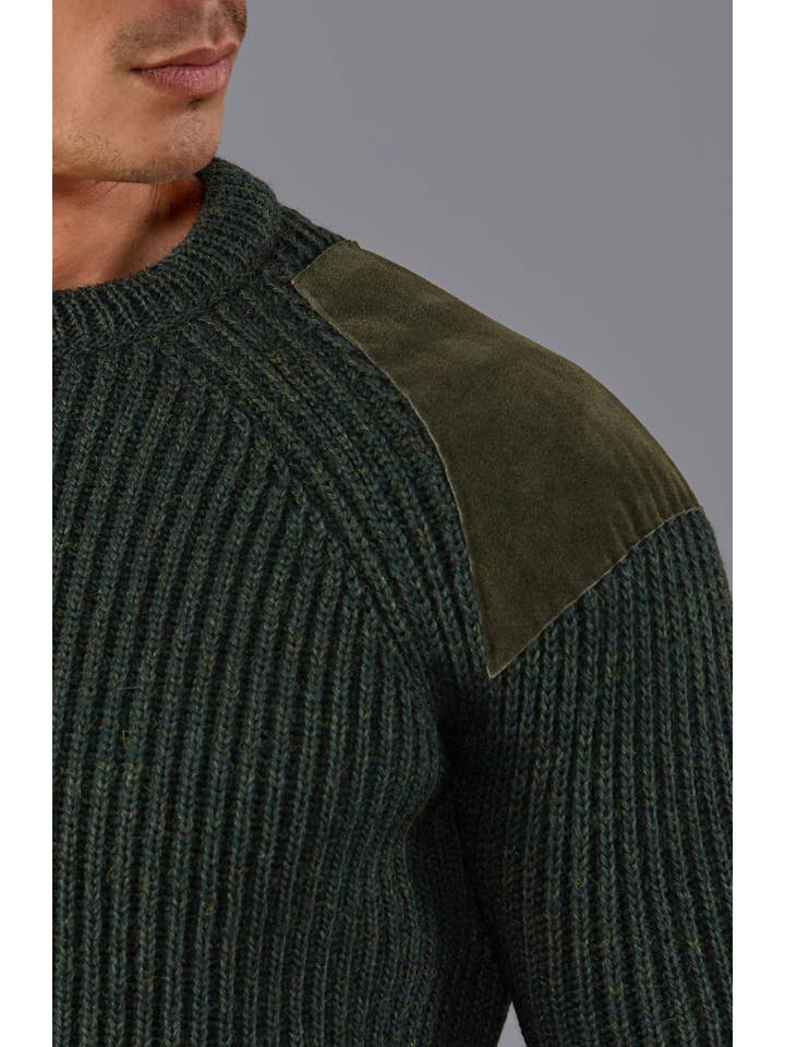 Paul James Knitwear – wholesale Pullovertröja - Herr – Mens Chunky Brittisk Ull Ribbed Shooting Jumper12