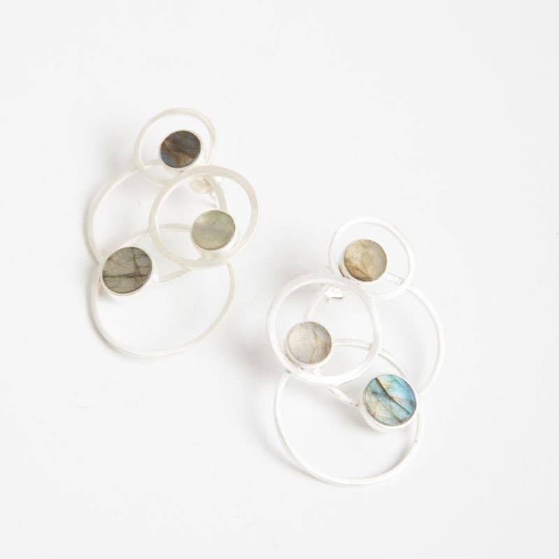 ACUS - Wholesale Dangle Earrings - Interstellar Earrings Limited Edition Silver Labradorite0