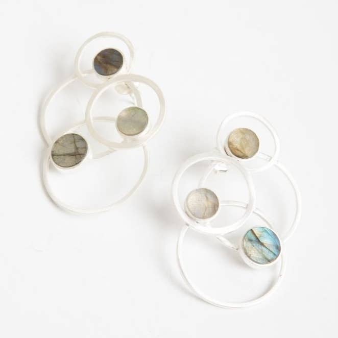 ACUS - Wholesale Dangle Earrings - Interstellar Earrings Limited Edition Silver Labradorite0
