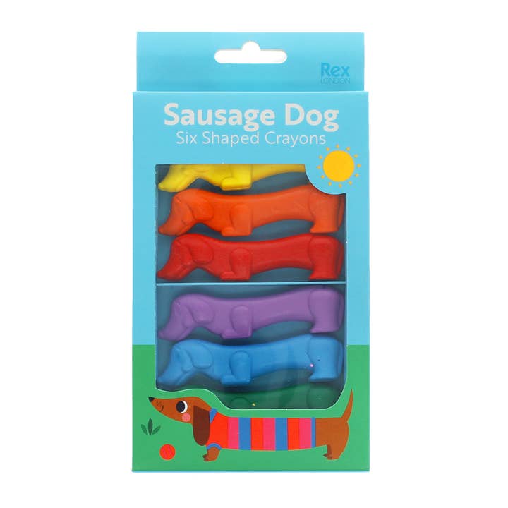 Hundformade kritor (set om 6) - Solig Korvhund för wholesale av Rex B2B - Europe